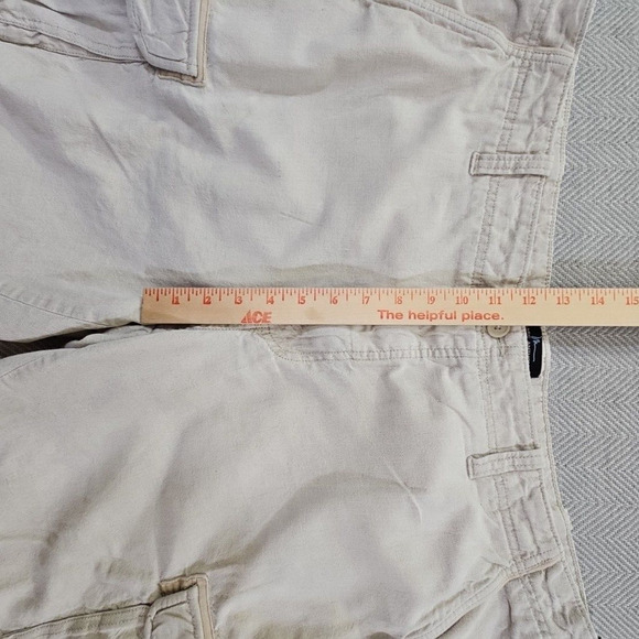 Marc Anthony Linen Blend Cargo Shorts Men's 40 Beige 6 Pockets 11" Inseam - Picture 5 of 11